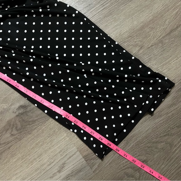 Torrid Womens Wide Leg Polka Dot Black White Belted Elastic Waist Size 2 - Picture 7 of 7